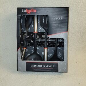 Tabella ‎ Collection Black 4pc Kitchen Utensil Set New